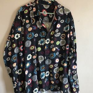 Floral long sleeve button down